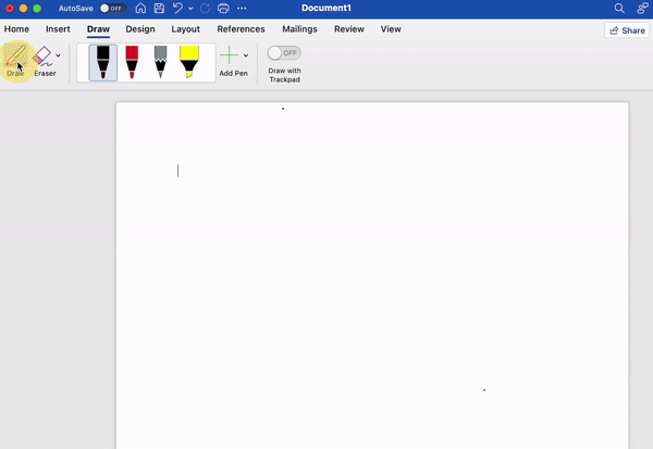 Drawing a simple electronic signature in Microsoft Word Drawing a simple electronic signature with the Draw tab in Microsoft Word