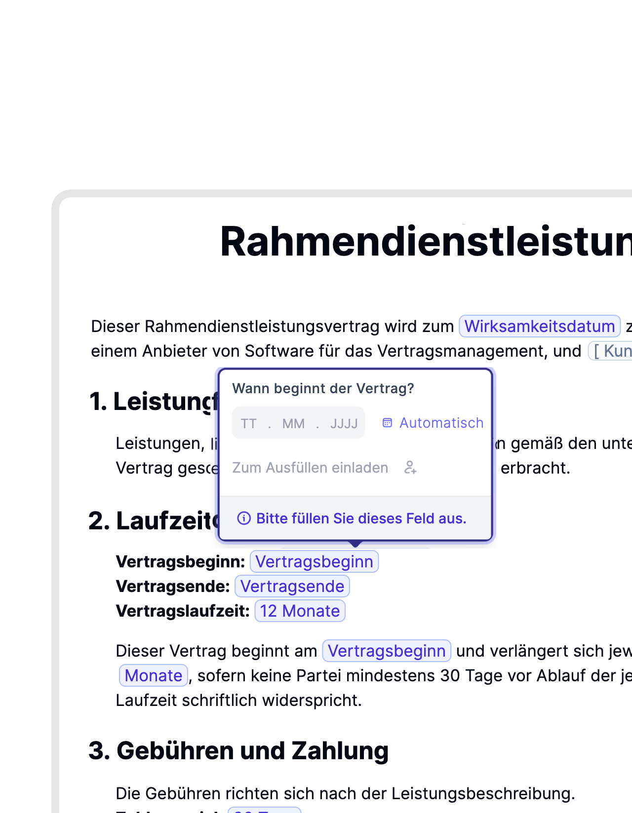 Eine Vorlage für unzählige Szenarien.