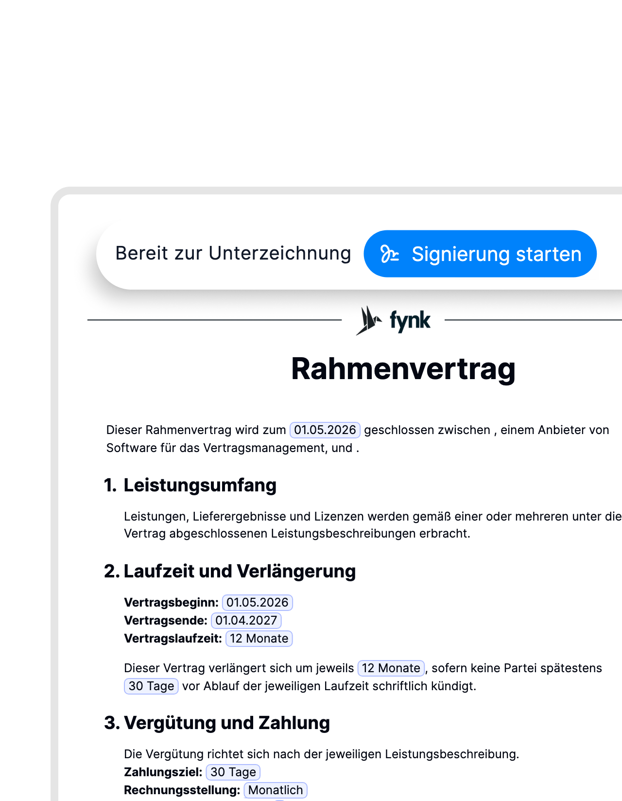 Unterschreiben ohne Toolwechsel.