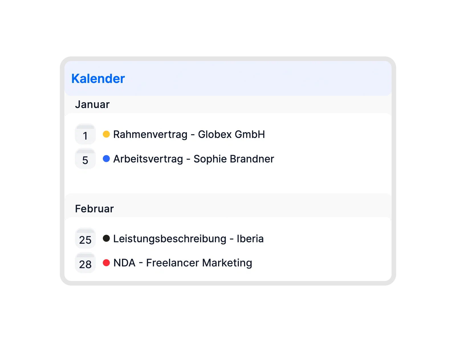 Dokumenten-Kalender