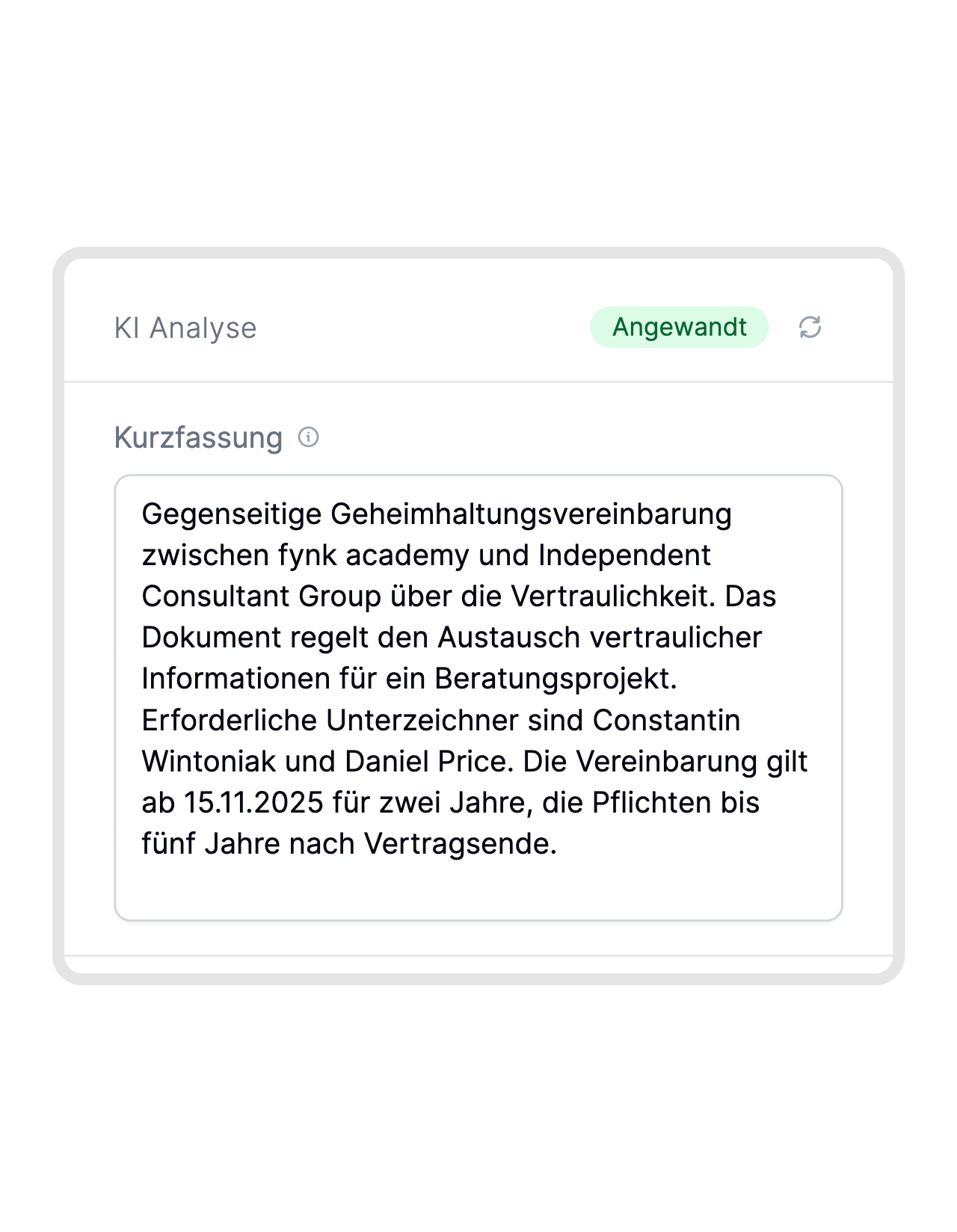 Jeden Vertrag in Minuten verstehen.