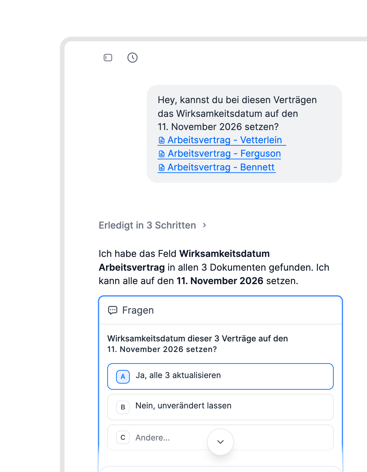 Ein Satz genügt für den ganzen Stapel.