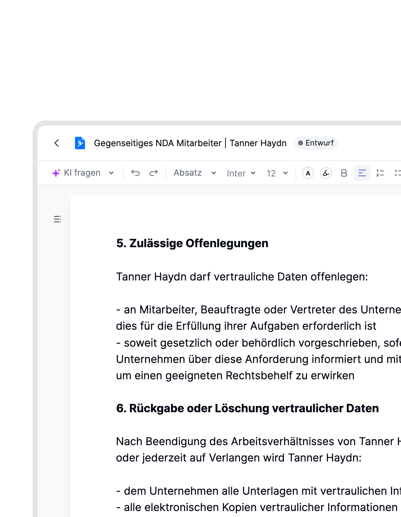 Keine Zweifel mehr bei juristischen Formulierungen.