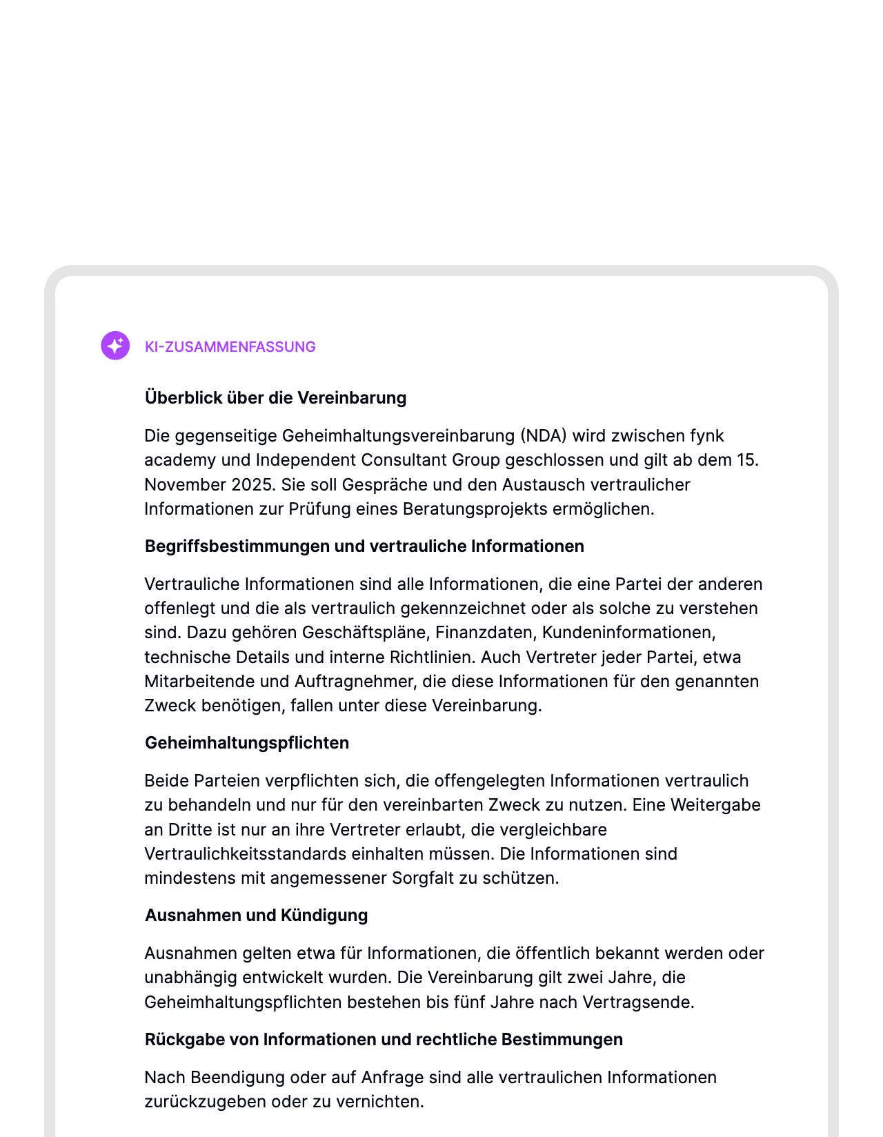 Verträge lesen, ohne sie ganz zu lesen.