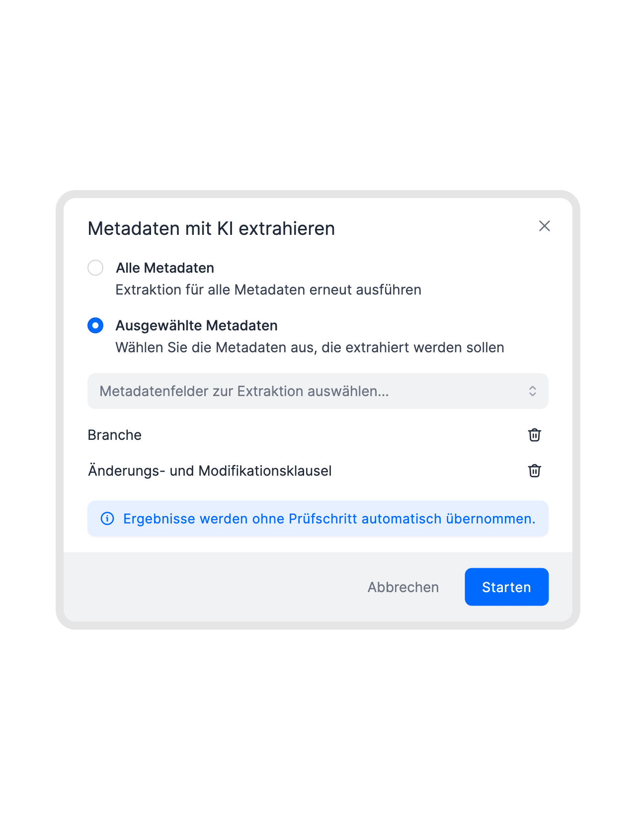Neue Metadaten in vielen Dateien auf einmal finden.