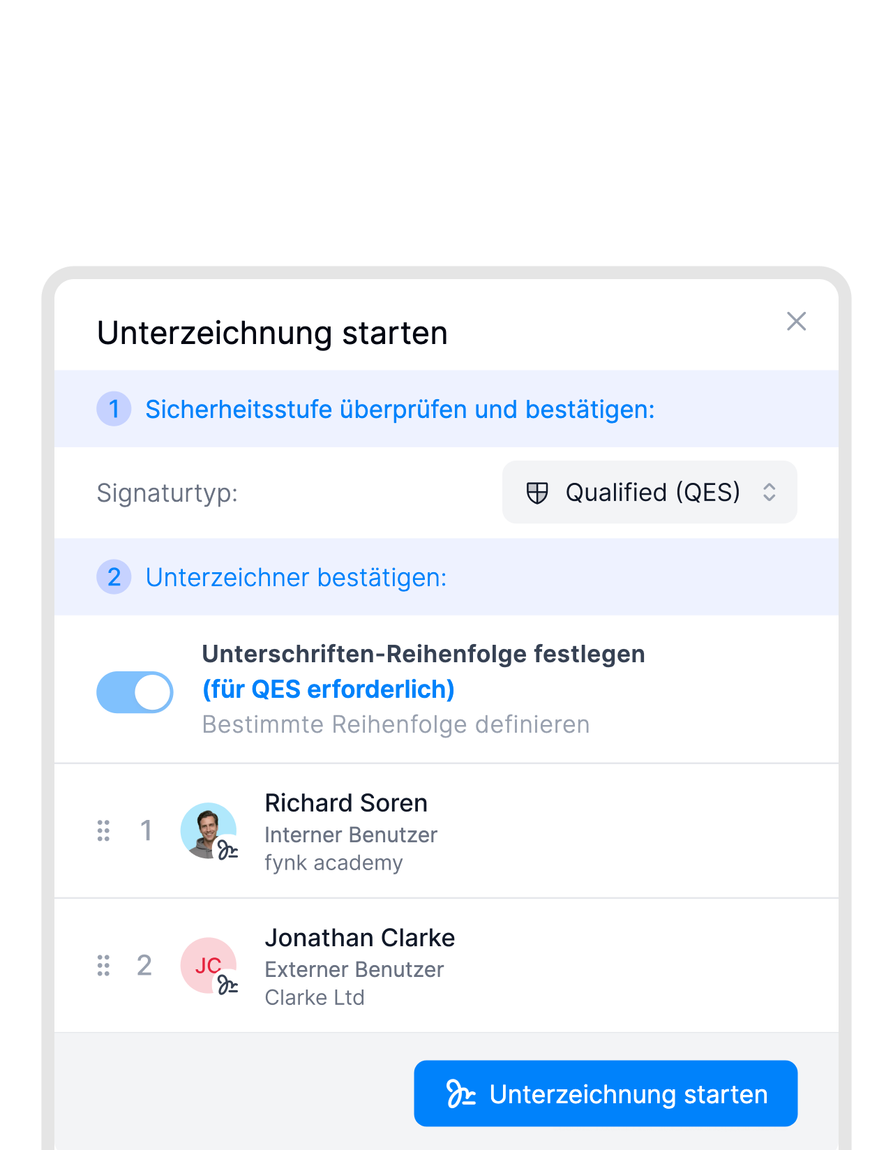 Wer unterschreibt als Nächstes?