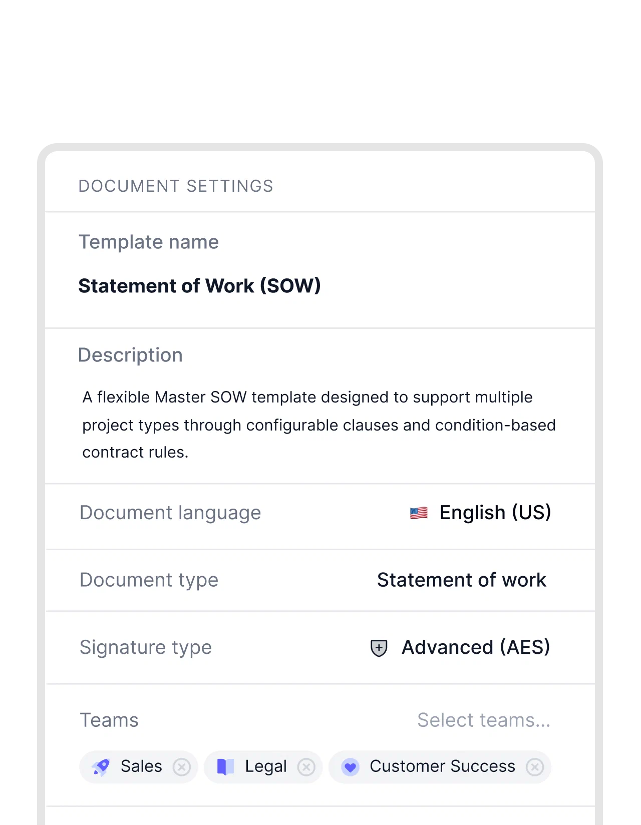 Template creation in fynk