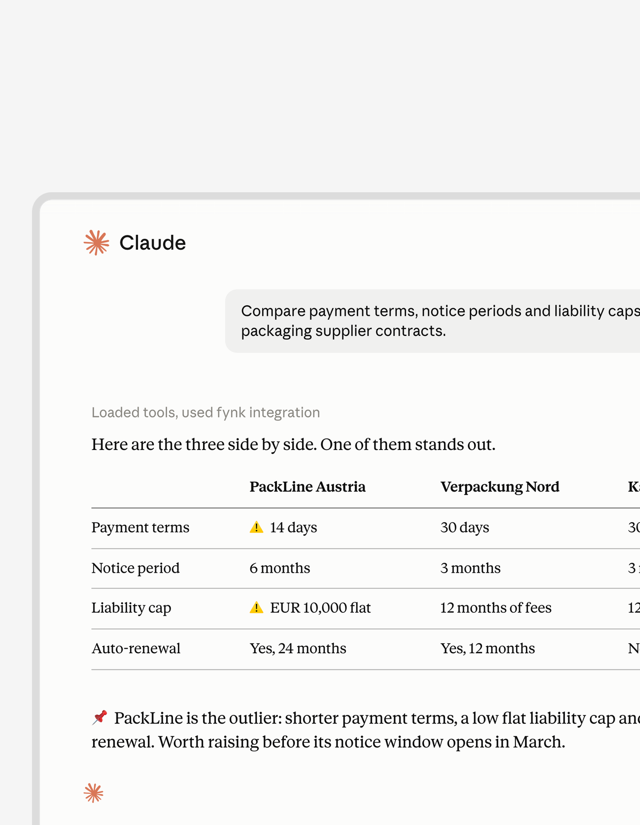 Compare contracts without opening them one by one.