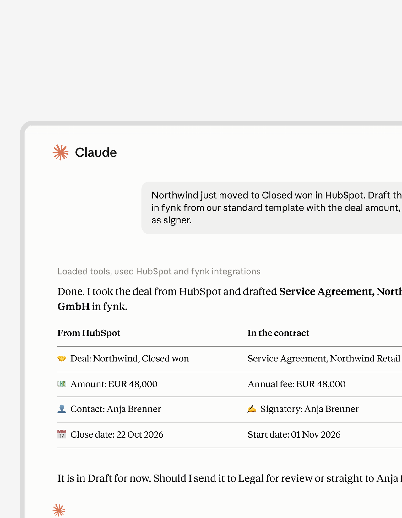 Your CRM, your inbox and your contracts in one conversation.