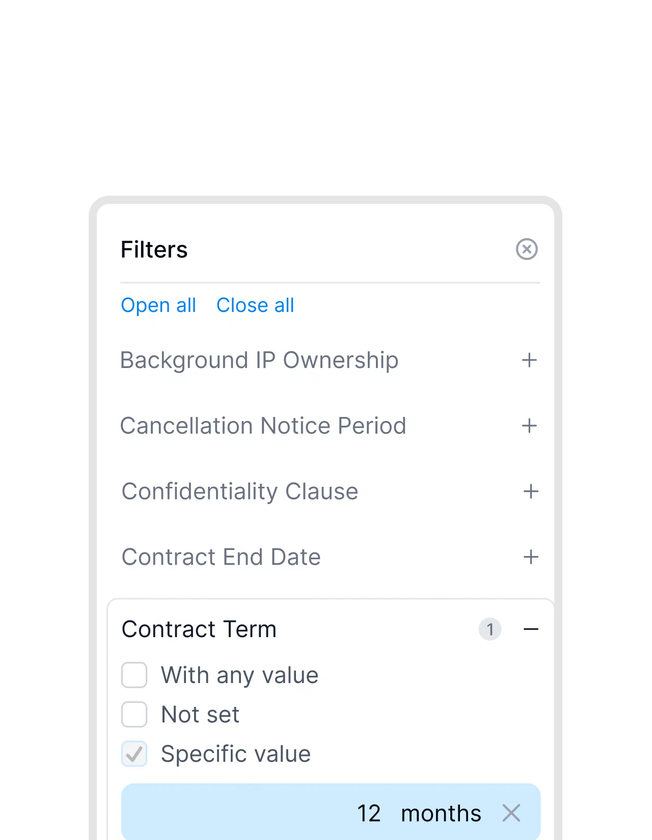 Contract metadata in fynk
