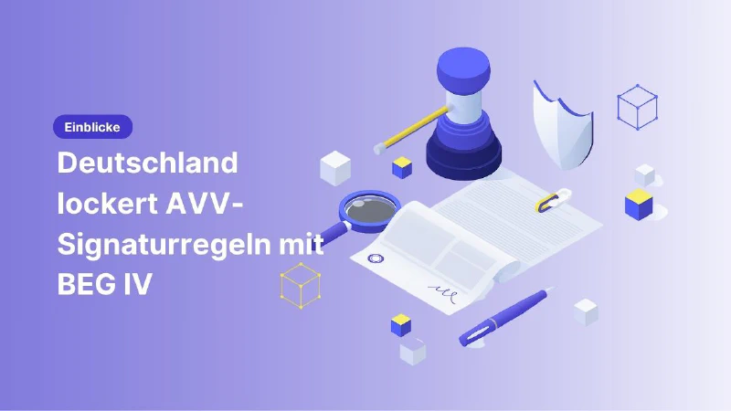 Blog post cover image: Deutschland lockert AVV-Signaturregeln mit BEG IV