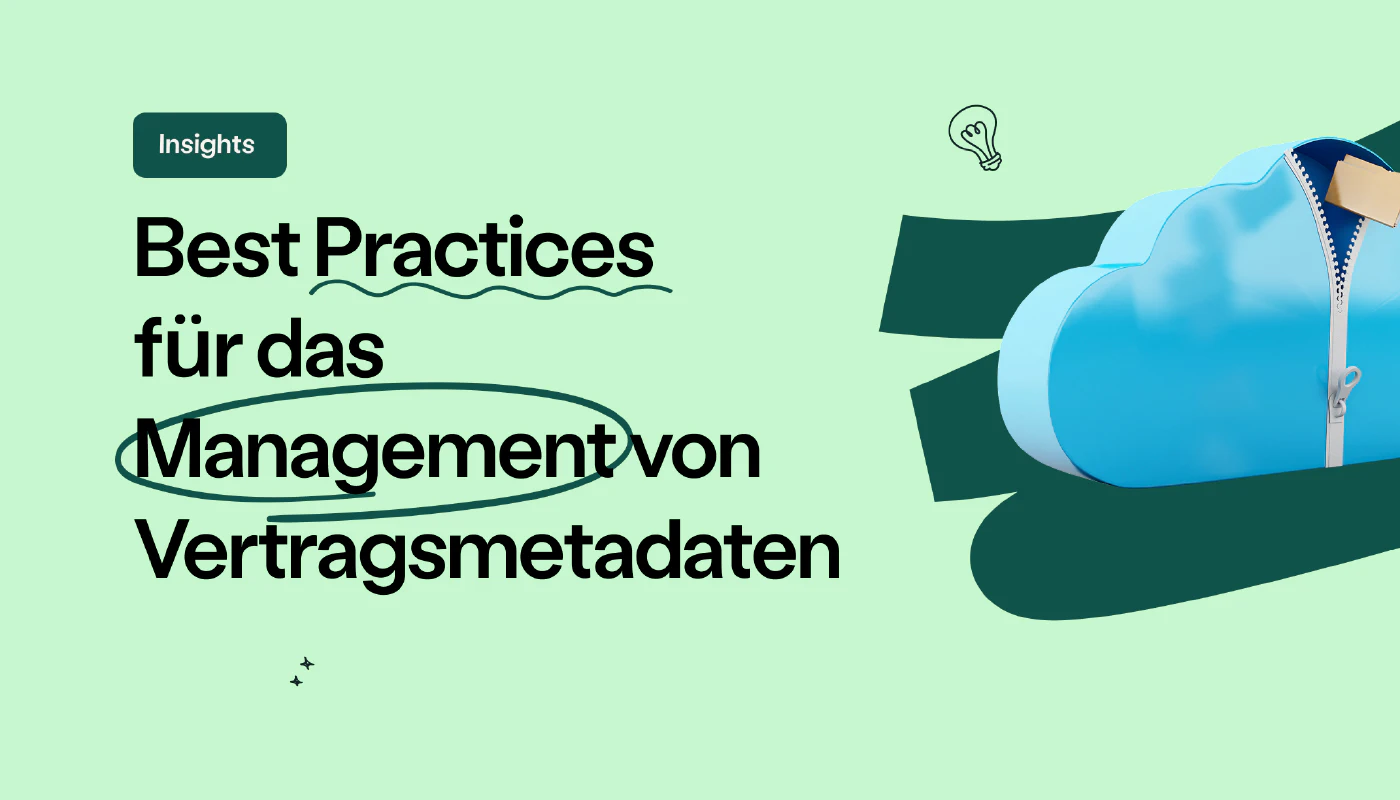 Blog post cover image: Best Practices für das Management von Vertragsmetadaten