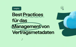 Blog post cover image: Best Practices für das Management von Vertragsmetadaten