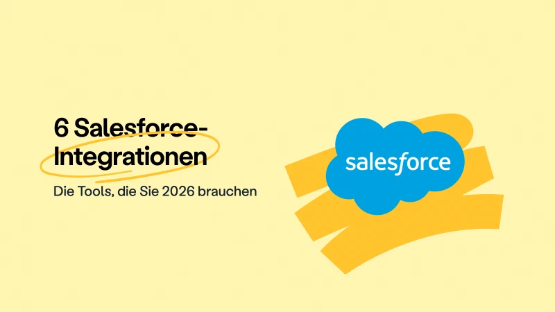 Blog post cover image: 6 Salesforce-Integrationen, die Sie 2026 unbedingt brauchen