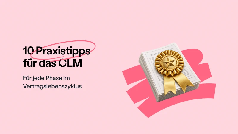 Blog post cover image: 10 beste Praktiken für das Contract Lifecycle Management