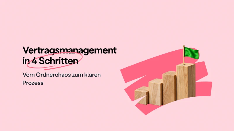 Blog post cover image: Contract Management: 4 Schritte zur Optimierung