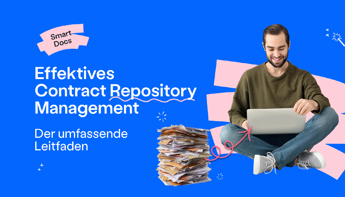 Blog post cover image: Leitfaden für effektives Contract Repository Management