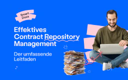 Blog post cover image: Leitfaden für effektives Contract Repository Management