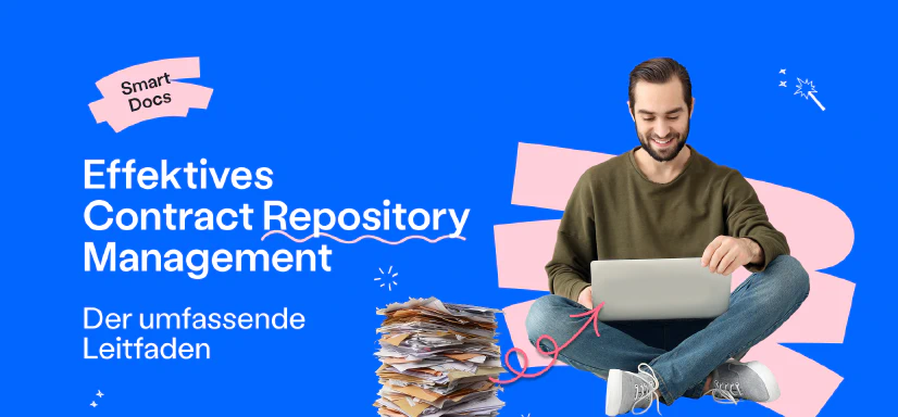 Blog post cover image: Leitfaden für effektives Contract Repository Management