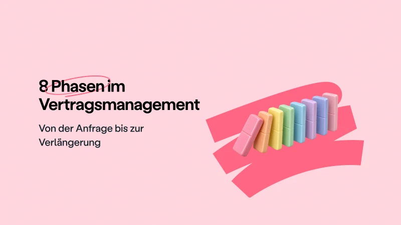 Blog post cover image: Die 8 Phasen des Vertragsmanagements