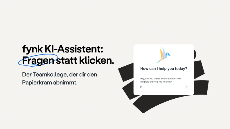 Blog post cover image: Der fynk KI-Assistent ist da: Fragen statt klicken.