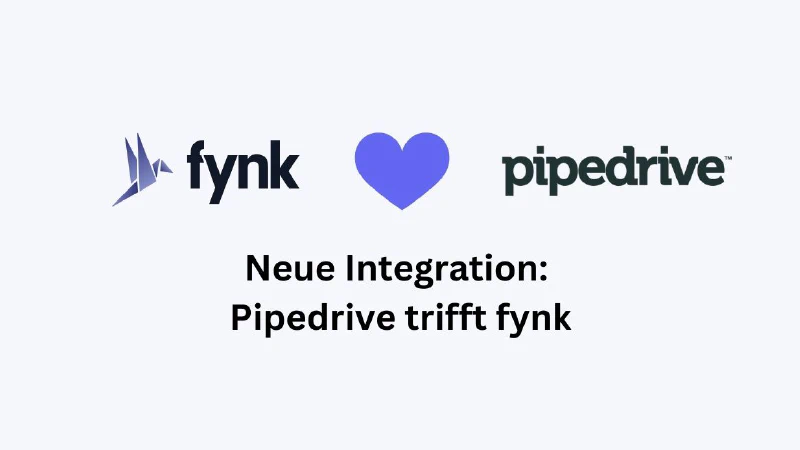 Blog post cover image: fynk + Pipedrive = Ihr CLM mit einer Prise CRM-Intelligenz
