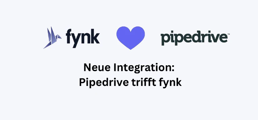 Blog post cover image: fynk + Pipedrive = Ihr CLM mit einer Prise CRM-Intelligenz