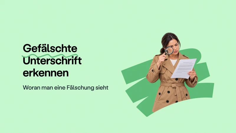 Blog post cover image: Unterschriftsfälschung: gefälschte Unterschrift erkennen