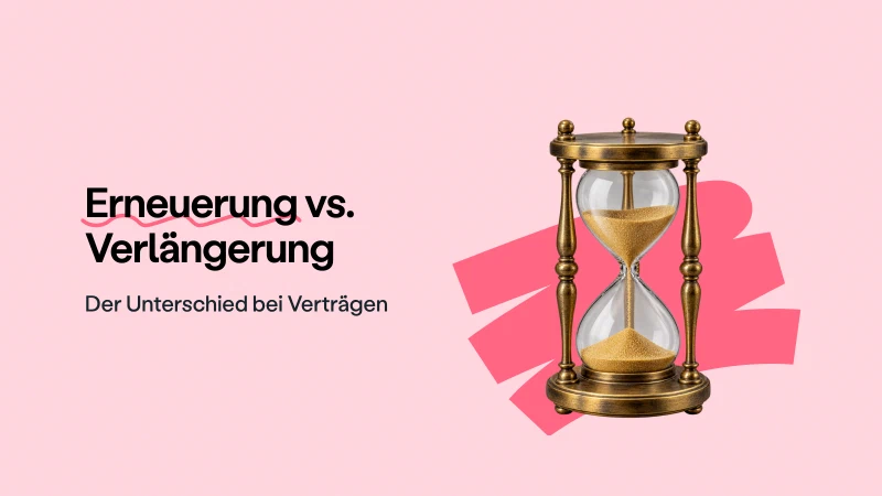 Blog post cover image: Vertragserneuerung vs. Vertragsverlängerung