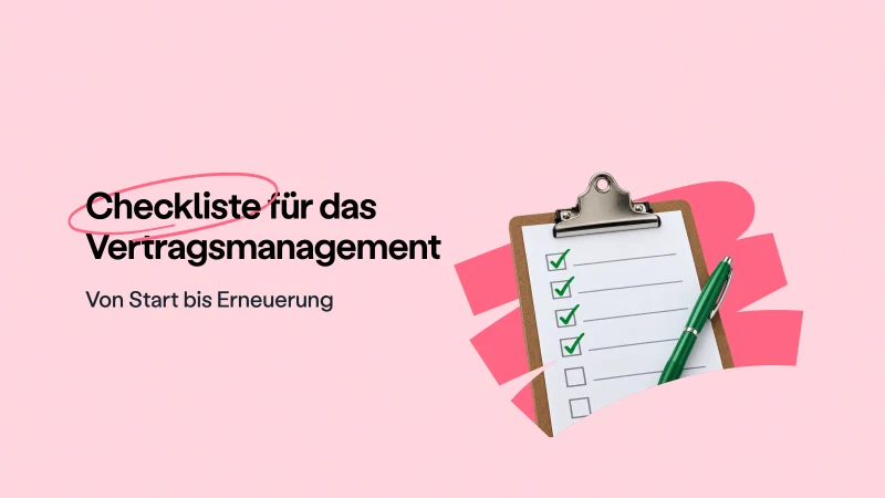 Blog post cover image: Vertragsmanagement-Checkliste: Von Start bis Erneuerung