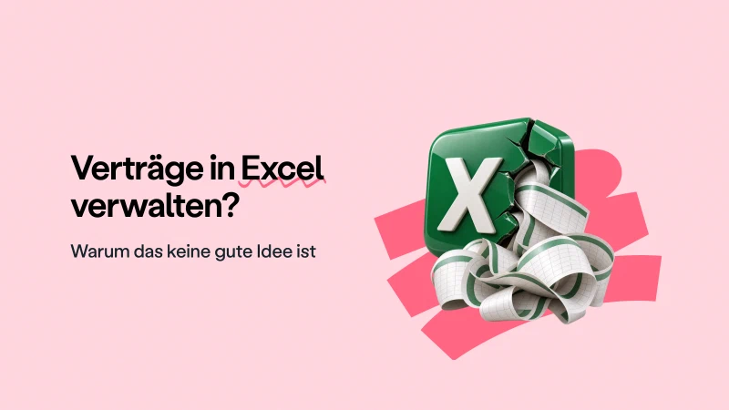 Blog post cover image: Vertragsmanagement Excel: Warum dies keine gute Idee ist!