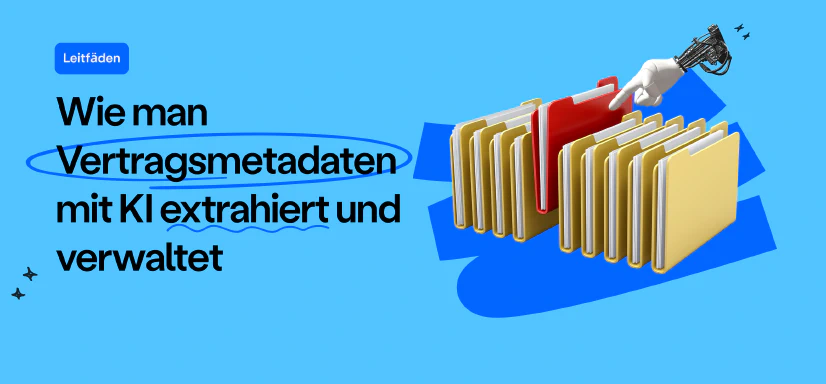 Blog post cover image: Wie man Vertragsmetadaten mit KI extrahiert und verwaltet