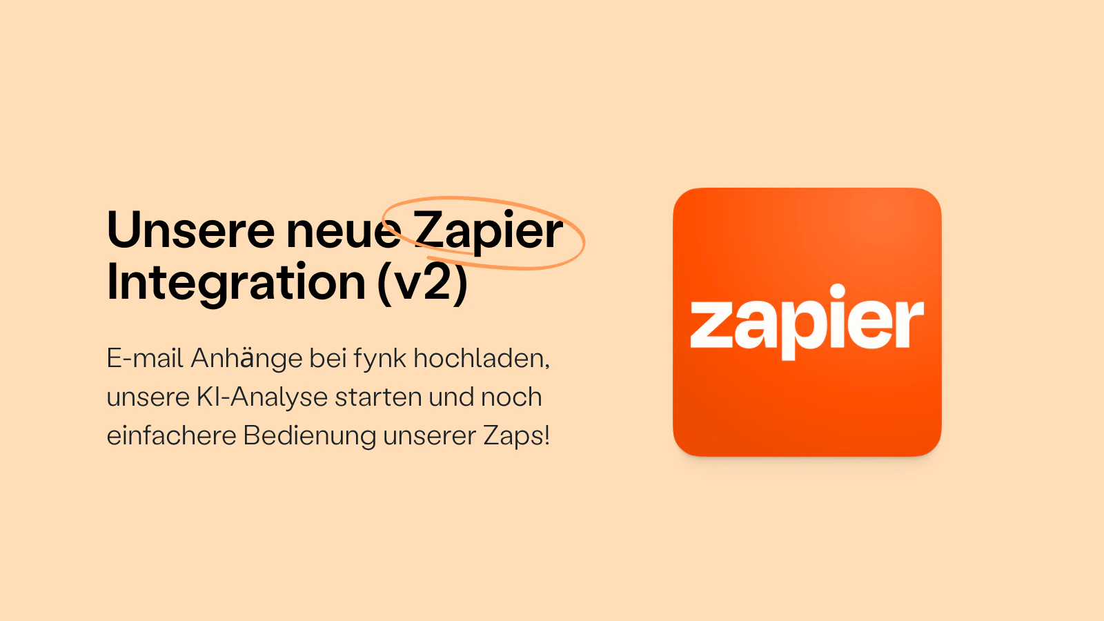 Blog post cover image: Unsere neue Zapier-Integration (v2.0.0)