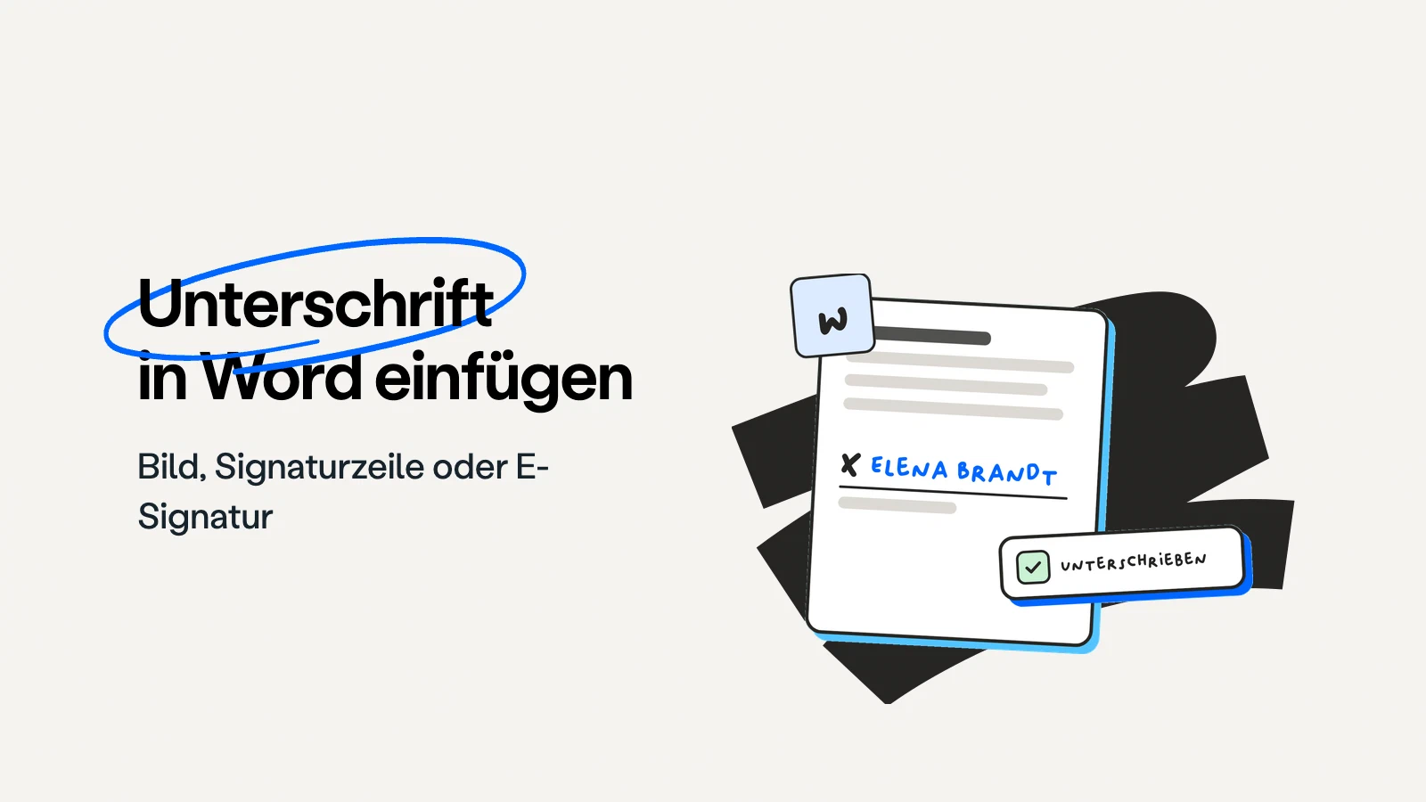 Unterschrift in Word einfügen