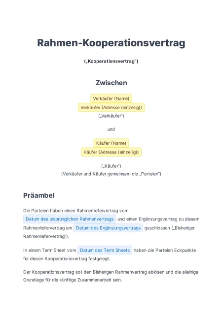 Vorschau der Vorlage, Seite 1