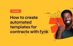 Blog post cover image: How to create automated templates for contracts with fynk