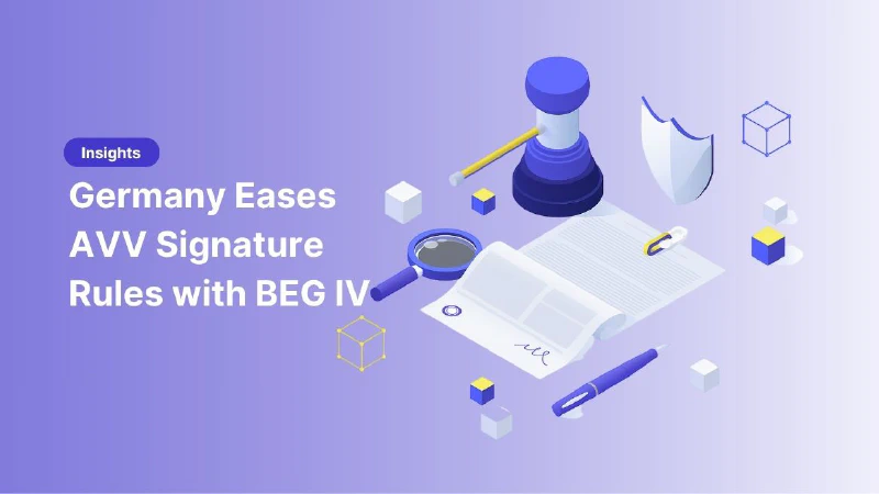 Blog post cover image: Germany Eases AVV Signature Rules with BEG IV