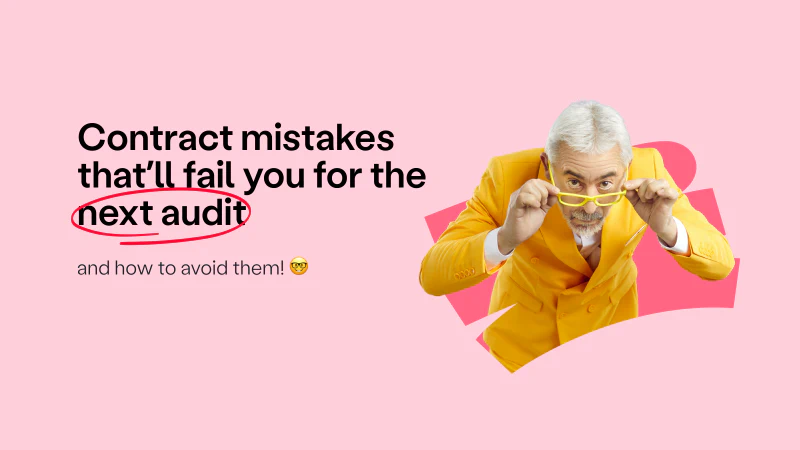 Blog post cover image: Contract Management Mistakes that’ll Fail you in Audits