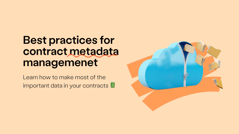 Blog post cover image: Best practices for contract metadata management