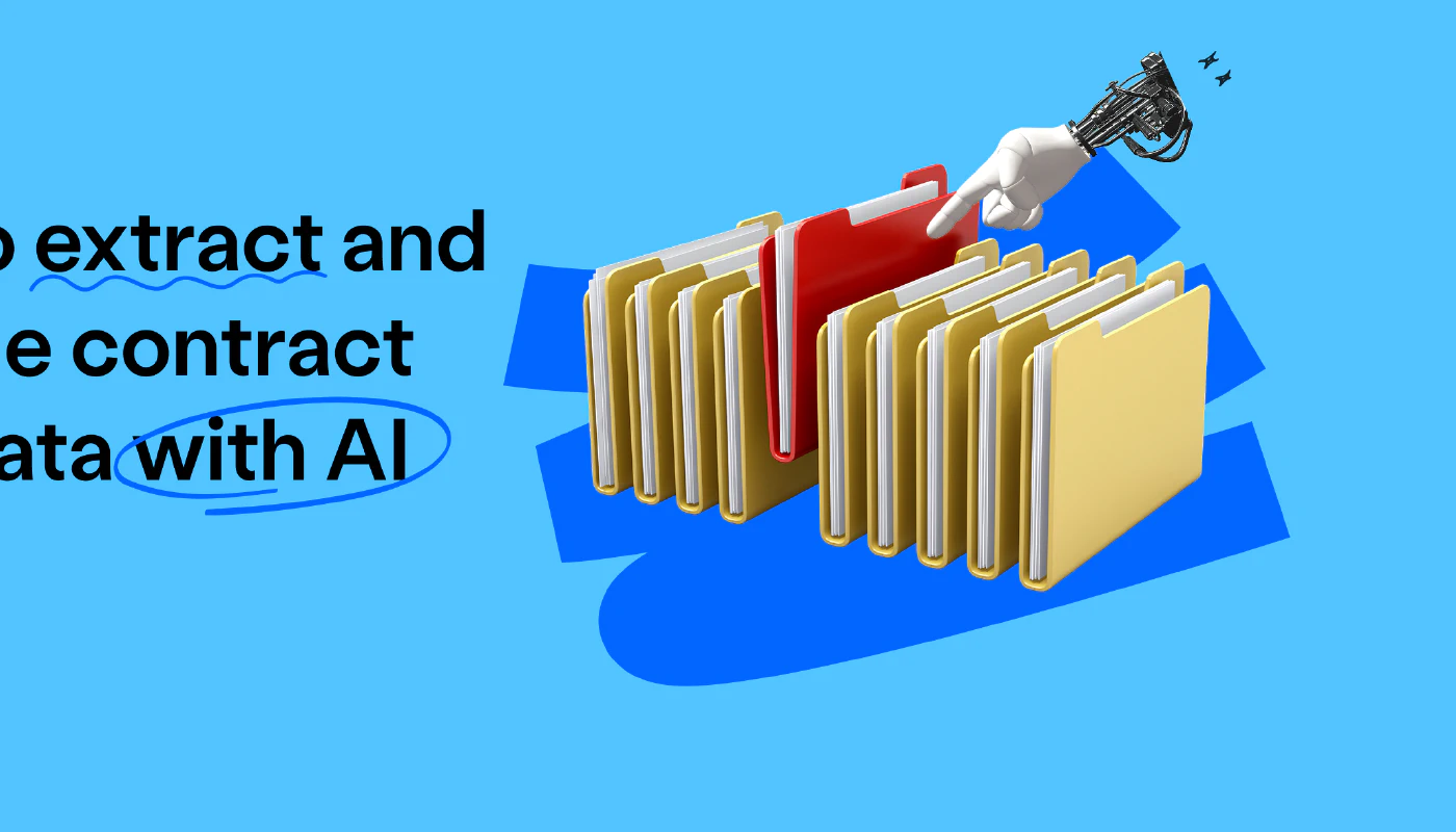 Blog post cover image: How to extract and manage contract metadata with AI
