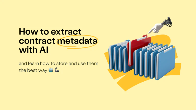 Blog post cover image: How to extract and manage contract metadata with AI