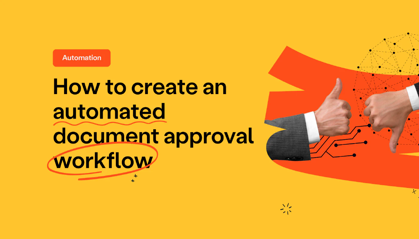 Blog post cover image: How to create an automated document approval workflow?