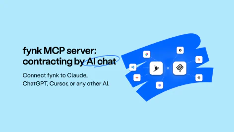 Blog post cover
                        image: fynk MCP server: handle contracts with your favorite AI tool