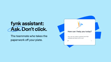 Blog post cover
                        image: Meet the fynk assistant: Ask. Don't click.