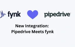 Blog post cover image: fynk + Pipedrive = Your CLM with a Dash of CRM Intelligence