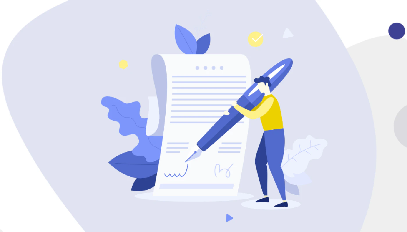 Blog post cover image: How to sign on Behalf of Others: p.p., for/on behalf of, etc.