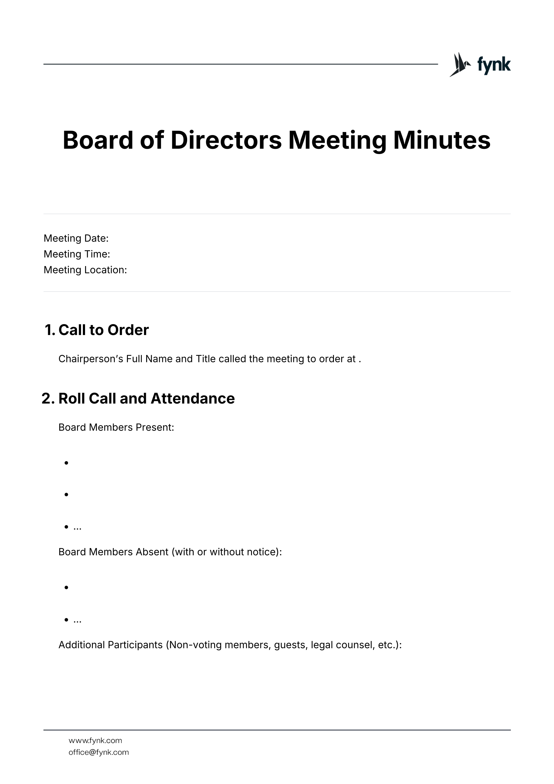Meeting minutes