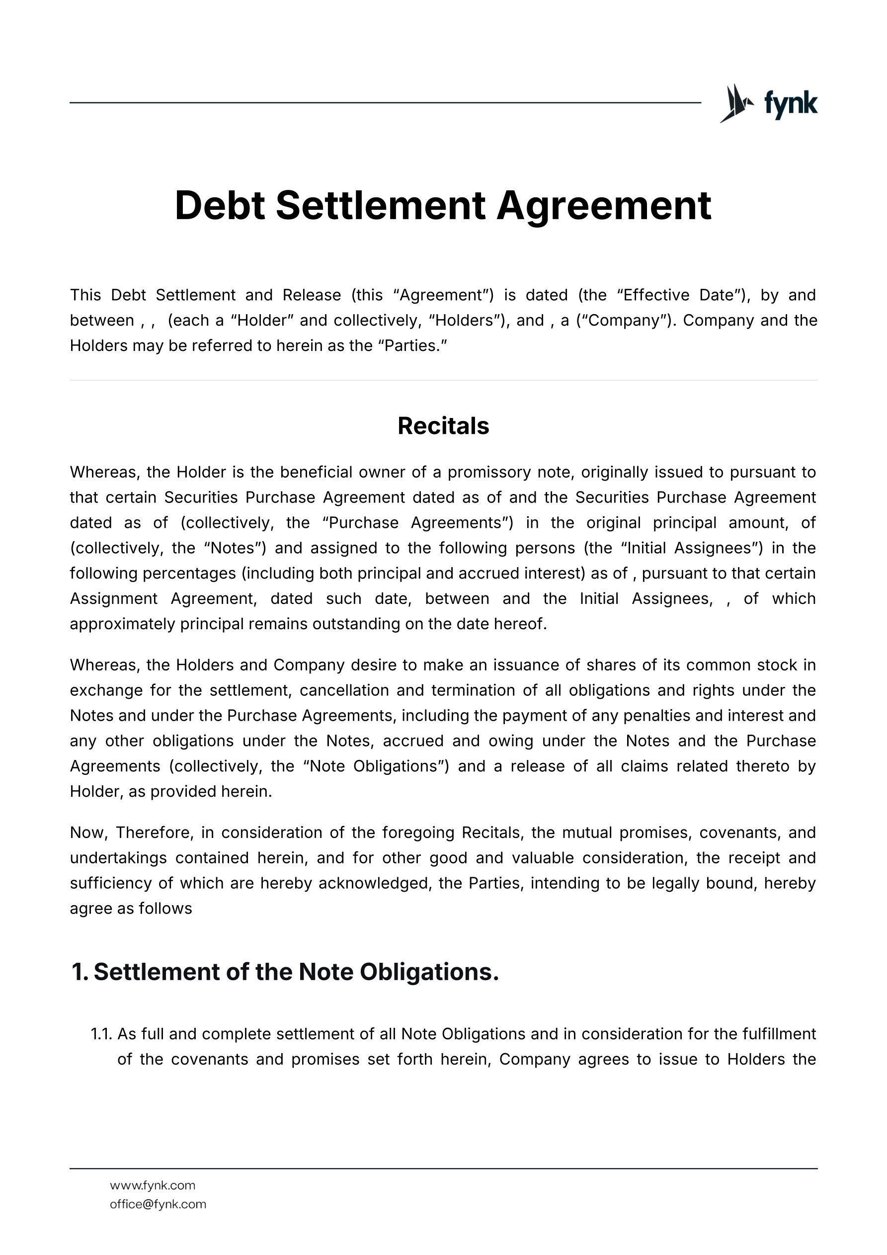 Debt Settlement