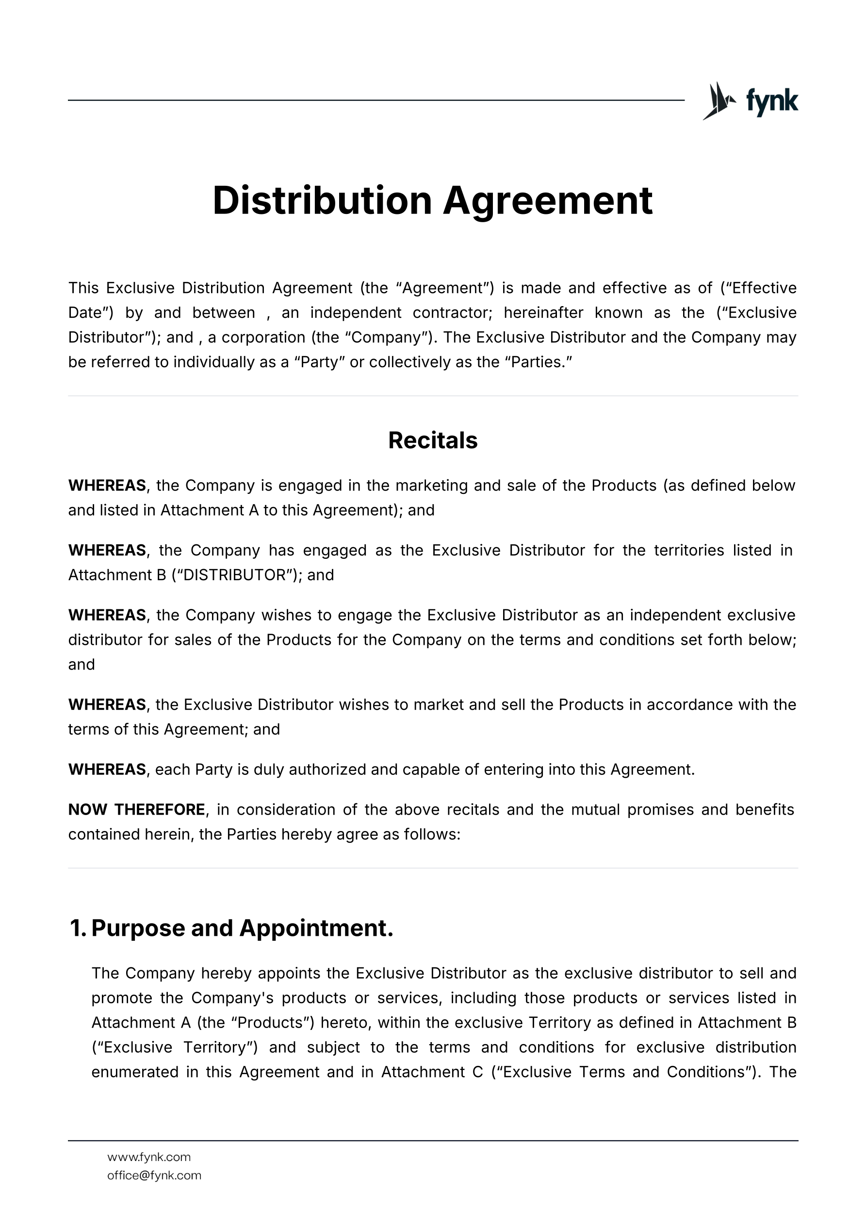 Exclusive Distribution