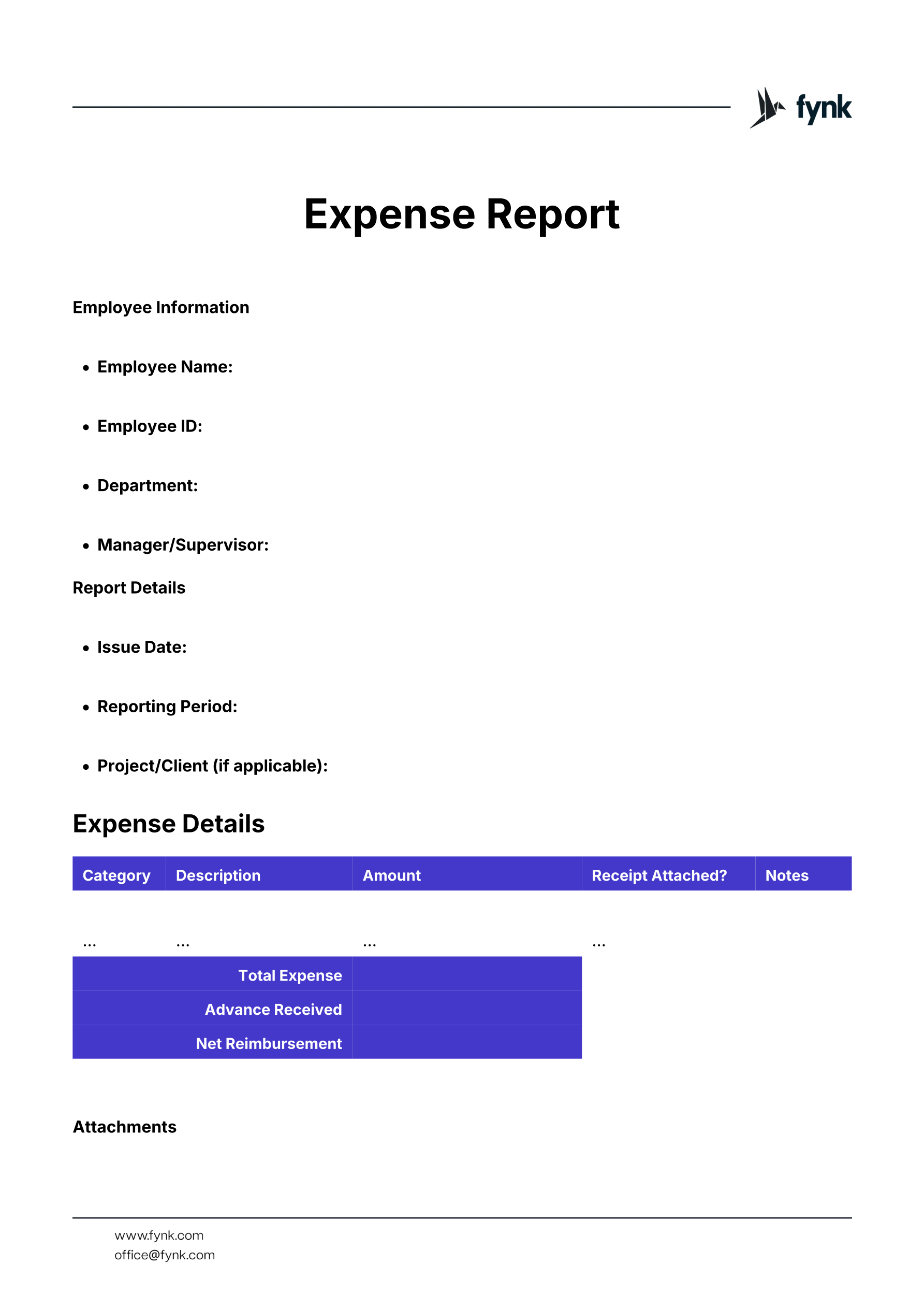 Expense Report